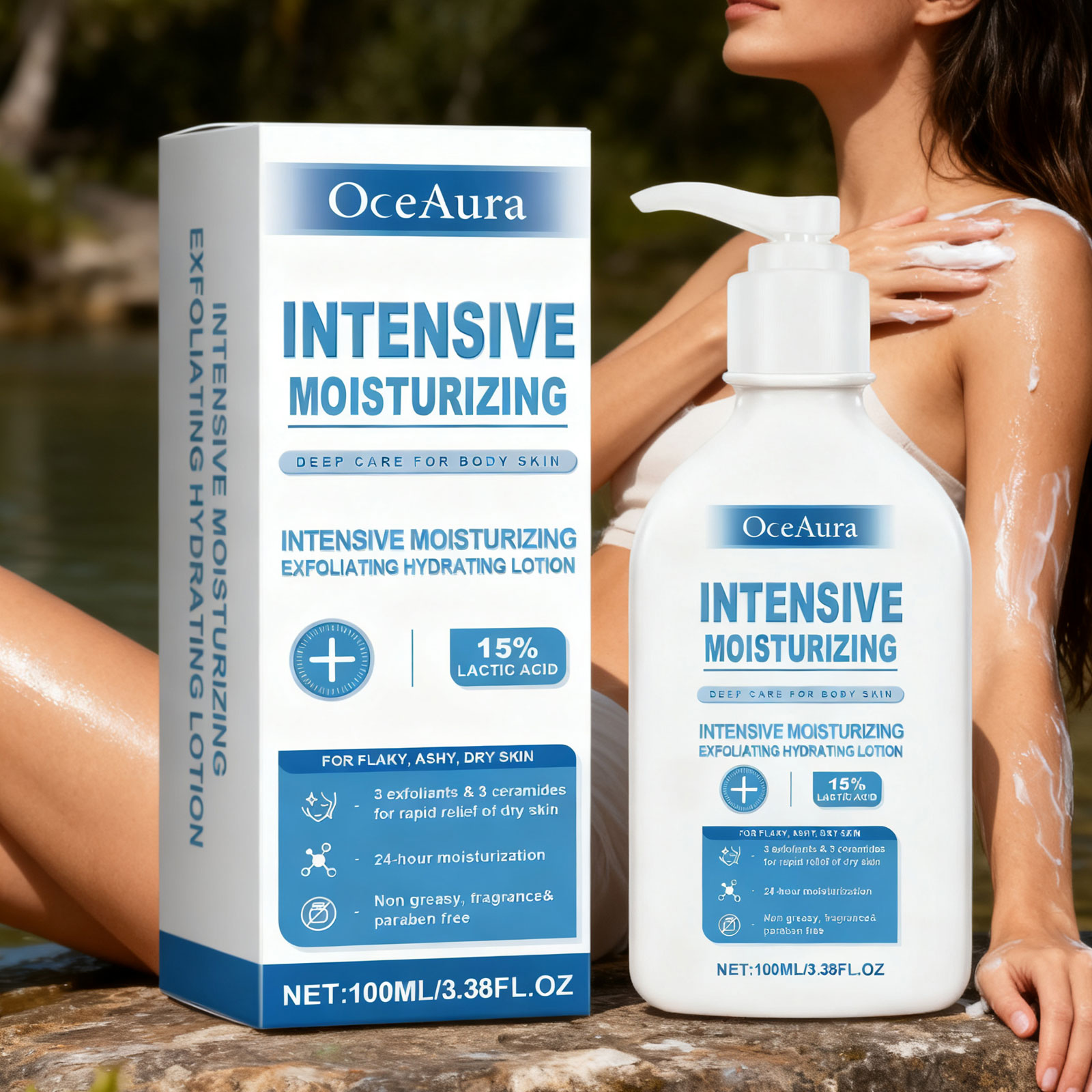 Lactic Acid Toner - OceAura Loción Corporal Curativa Intensiva para