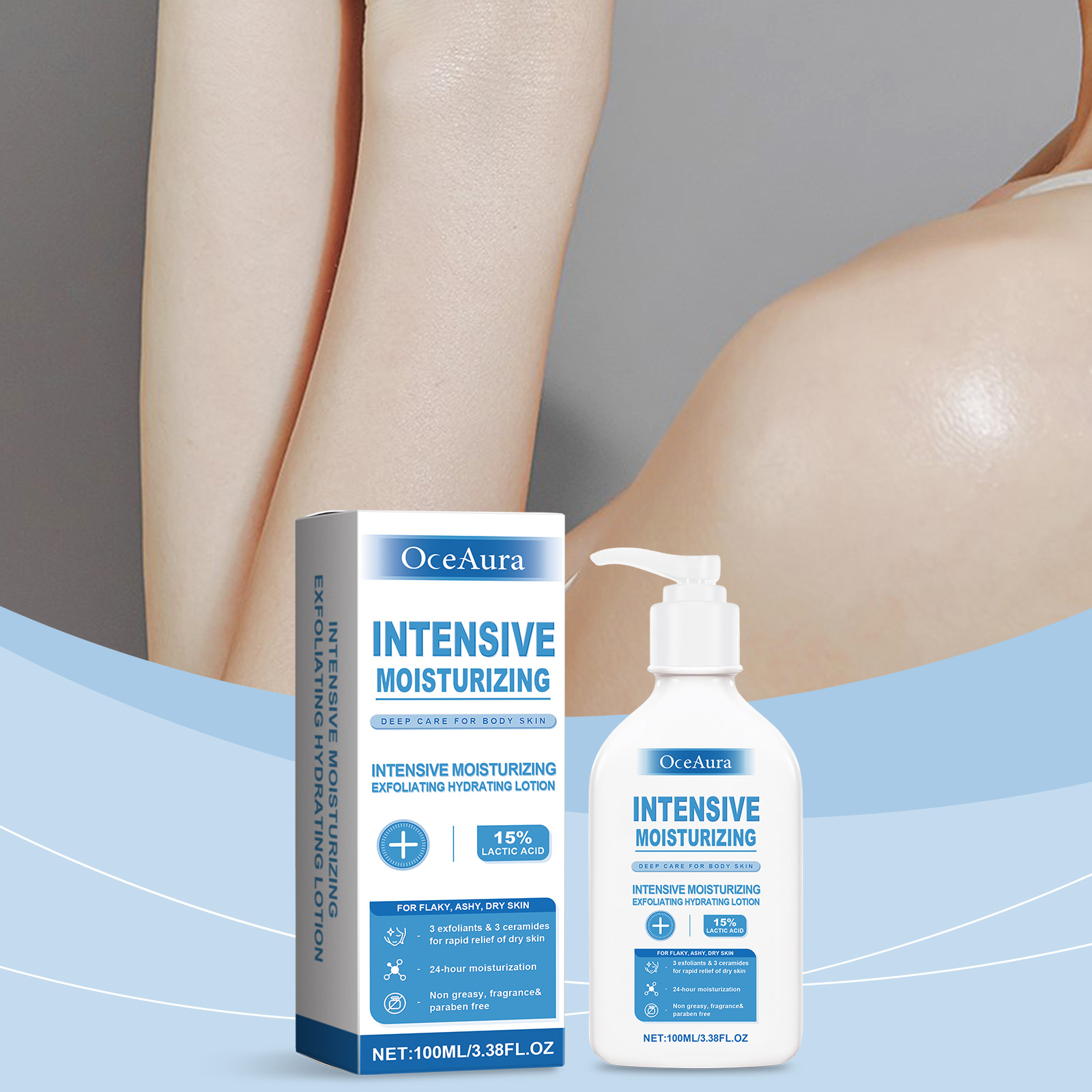 OceAura Loción Corporal Curati - Lactic Acid Toner reseña y precio